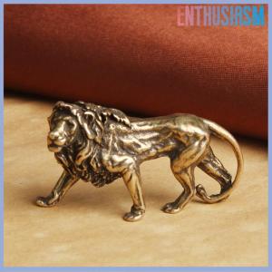 【Enthusiasm】🌟🌟【Hot Sale】🎈 รูปปั้นขนาดเล็กรูปสิงโตขนาดเล็กทำจากทองแดงบริสุทธิ์ของตกแต่งโต๊ะรูปปั้นสัตว์ขนาดเล็กทำจากทองเหลืองโบราณสำหรับตกแต่งบ้านงานฝีมือ