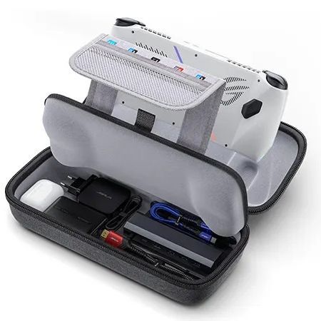 JSAUX ROG Ally X Protective Case EVA Hard Shell Carrying Bag for Accessories Storage & Travel