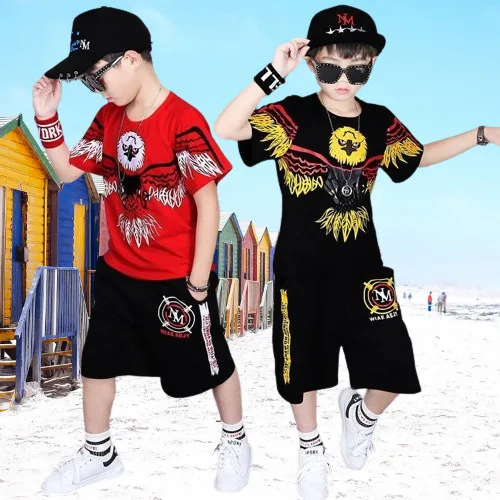 Bộ đồ năng động chất cotton co giãn cho bé trai