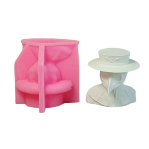 Plague Doctor Silicone Molds for Epoxy Resin Soap Gypsum Decoration Fondant Silicone Molds for Chocolate Candy