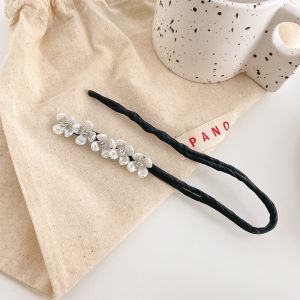 Sanggul Rambut iKat Jepit Modern Simple Wanita Korea Motif Mutiara Diamond Elegant