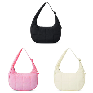 Fashion Shoulder Bag for Woman Quilted Underarm Purse Puffer Armpit Bag Shopping Bag Trendy Handbag