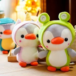 Penguin Cute Plush Toy Cosplay Unicorn Dinosaur Bee Frog Stuffed Dolls Gift 可爱超软企鹅公仔毛绒玩具恐龙独角兽蜜蜂青蛙布娃娃玩偶抱枕