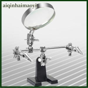 aiqinhaimaoyi Helping Third Hand Tool Soldering Stand With 5X Welding Magnifying Glass