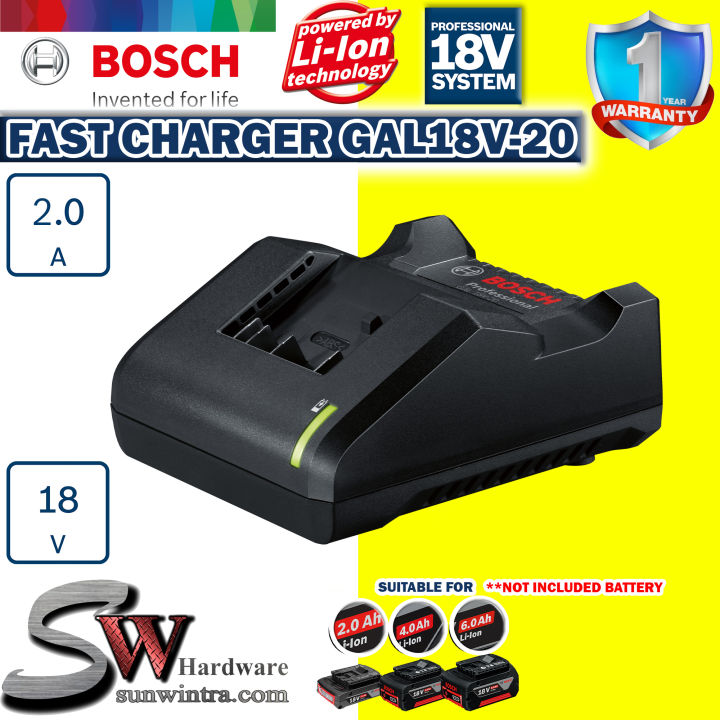 Bosch 18v Battery Charger Gal 18v 20 Cv Charger Only Gal18v 20cv Gal18v 20 C Lazada 1796