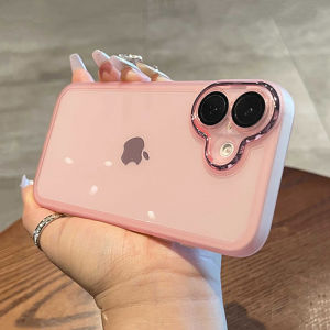 With Electroplating Metal Lens Frame Matte Edge Soft Transparent Shockproof Phone Cover For iPhone 17 16 15 14 Pro Max Plus 13 12 11 Pro Max XR Anti-slip Frosted Phone Case Clear Silicone TPU Anti-fall Phone Casing Skin
