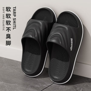 Free Shipping MenS Summer Thick-Soled Indoor Slippers 2026 New Style Suitable For Home And Bathroom Use Featuring Non-Slip Wear-Resistant Quiet And Odor-Resistant EVA Material