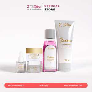 Jglow Skincare Original Paket Radiance Premium Untuk Mencerahkan Wajah Dan Melembabkan Wajah