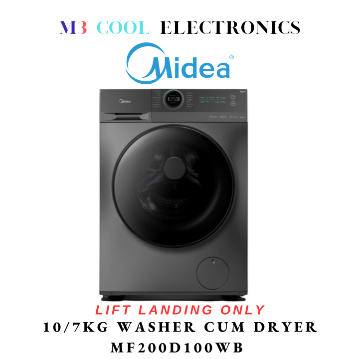 MIDEA MF200D100WB 10/7KG INVERTER QUATTRO WASHER CUM DRYER COMBO - 2 ...