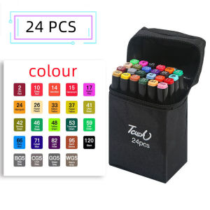 Ready Stock 24/30/36/40/48/60/80 Colors Painting Markers Pen Manga Sketching Markers Art School Supplies Permanent Marker Copic Brush Pen