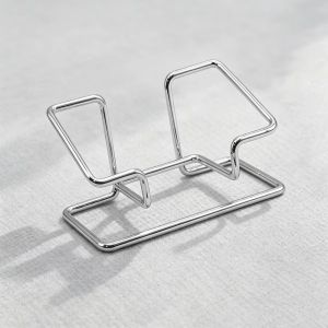 C52344 Iron Business Card Holder Minimalist Tabletop Metal Name Card Rack Space Saving Sturdy Desk Card Stand Office Desk