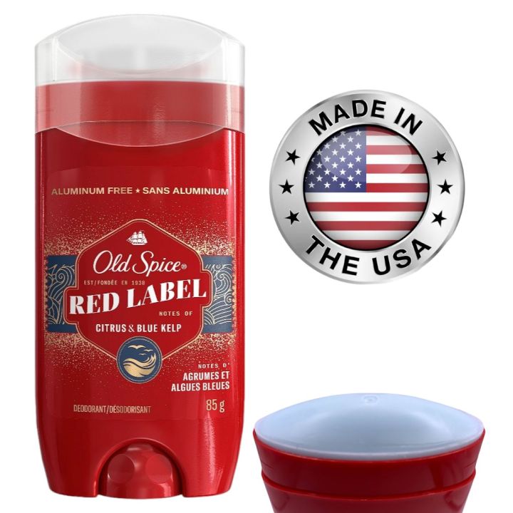 Old Spice Red Label Deodorant Citrus & Blue Kelp Scent 85g