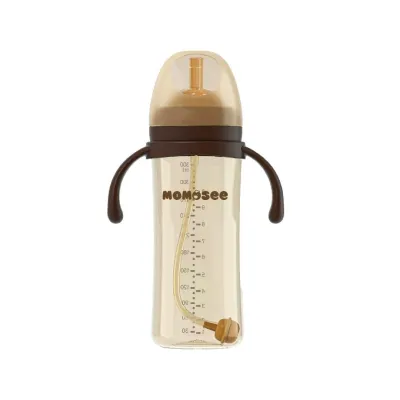 Momosee Botol Susu PP Nano Perak 3in1 Dot Sippy Straw Botol Susu Wide Neck Anti Kolik Bpa Free BB15