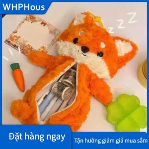 WHPHous Dễ Thương Sang Trọng Bút Túi Phim Hoạt Hình Cáo Búp Bê Bút Chì Trường Hợp Công Suất Lớn Văn Phòng Phẩm Tổ Chức Sinh Viên