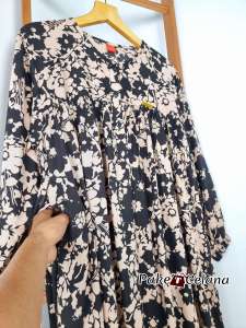 Dress midi wanita jumbo ld 115 - 130 bahan rayon viscose terbaru 2024 daster busui baby doll kekinian