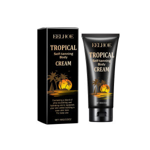 Eelhoe Tropical Self-Tanning Body Cream Create Natural Wheat Tone Tan Bronzed Skin Sunlight Helping Black Care Cream Long Lasting Nourishing Sunbeds Sunless Booster Outdoor Beach Self-tanning Lotion Healthy Skin Care