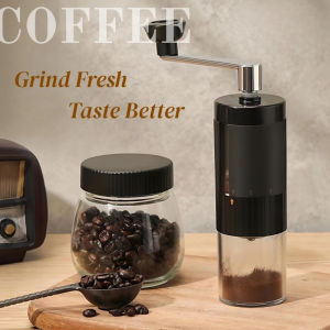 Manual Ceramic Burr Coffee Bean Grinder Compact Lightweight Matibay 5 Customizable Coarseness Removable Handle For Espresso Pour Over Cold Brew
