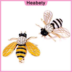 Heabety Women Delicate Little Bee Insect Crystal Rhinestone Pin Brooch Jewelry Accessory