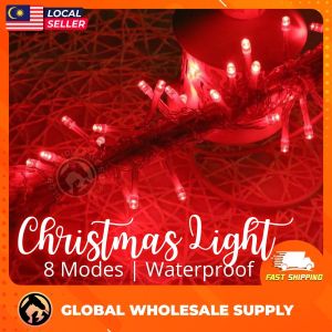 100LED Red String Light Waterproof Red Christmas Decor Light CNY Lights Fairy Lights Chinese New Year Light Lampu Liplap