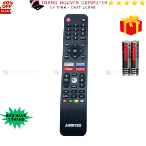 Remote điều khiển tivi ASANZO Mã 01 giọng nói điều khiển TV Asanzo - Tặng kèm pin - Trang Nguyễn Computer
