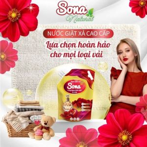 Nước Giặt SONA 3.5kg Túi Nước giặt Sinh Học Giặt Xả Cao Cấp Làm Mềm Vải Lưu Hương Lâu