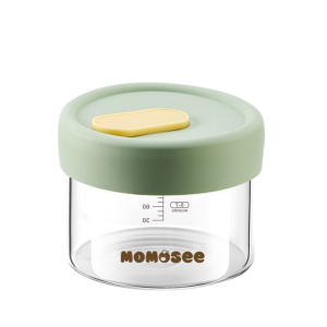 Glass Baby Food Container 240ML Tempat Wadah Mpasi Kaca Bayi Anti Tumpah Tahan Panas BPA Free CJ24