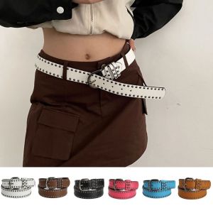 QIWANBA19 Alloy Pin Buckle Waist Belts PU Leather Wide Waist Bands for Women Korean Rivet Waist Belt for Women Women