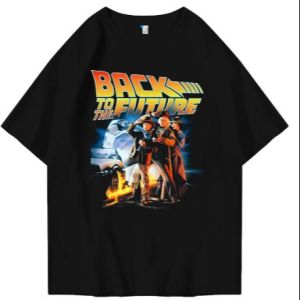 Vaba Kaos Distro Ukuran JUMBO S M L XL XXL Bahan Katun Kombed 24s Dan 30s Bisa Untuk Pria Atau Wanita Kaos Tangan Pendek Sablon Motif  Back To The Future Tshirt