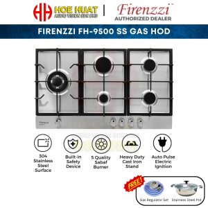 【FREE SHIPPING】Firenzzi FH-9500 SS 5 Sabaf Burner Stainless Steel Built-in Gas Hob FH9500 FH9501 FH9502 Firenzzi 5 Burner