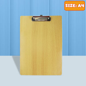 FCI A4 Wooden Hardwood Clipboard With Smooth Durable SurfacePortable Strong Metal Clip Perfect for Office And School Use