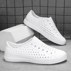 G7 White Shoes Clogs Men Closed-Toe Sandals Water Shoes Beach Hollow Shoes New Summer Sandals Men Dropshipping 7/7