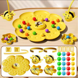 Bee Magnetic Fishing Toy Interaction Multiplayer Fishing Desktop Game Kids Early Education Toys