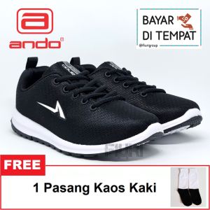 FIURI - ANDO - WIENA 33-43 PUTIH  - Sepatu Kets Wanita - Sepatu Sneakers Wanita - Sepatu Olahraga Sport Wanita - Sepatu Casual - Sepatu Jogging Lari Fitness Gym Senam Wanita - Sepatu Anak Perempuan Cewek - Sepatu Sekolah Bertali SD SMP SMA