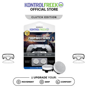 KontrolFreek Performance Thumbstick Clutch Edition Lowd-rise Concave ThumbGrip For PS4/PS5 Controller White