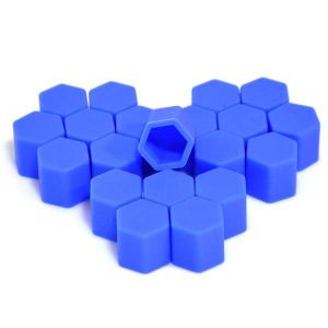 Tutup Baut Velg Mobil isi 20pcs WARNA BIRU Bahan Karet Tebal Cover Pelek Penutup Pelindung BB