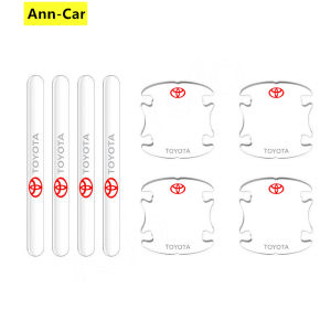 【 Ann-Car】4ชิ้น/เซ็ต Toyota Car Door Handle Protector Cover Inner Bowl Anti Scratch Sticker Camry Corolla RAV4 Highlander Land Cruiser Vios Avanza Rush Calya Innona Fortuner Hilux CH-R Yaris Wigo Prius
