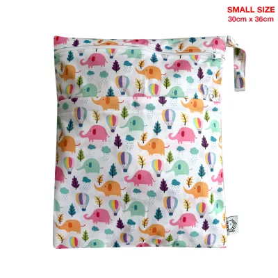FLOCK THREE Waterproof Wet Bag Reusable Washable for Travel Beach Pool Stroller Diapers Dirty Clothes Wet Swimsuits Toiletries