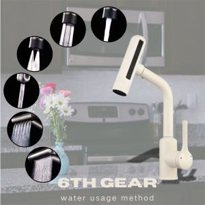 720° Rotating Kitchen Faucet Head 6 Functions Kitchen Sink Faucet Stainless Steel Anti-leak Water Saving Tap Easy-install