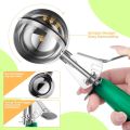 Ice Cream Scoop, Ice Cream Scooper Set Include Different Sizes, Heavy Duty Ice Cream Scoop with Trigger, Polishing Stainless Steel 18/8 Cookie Scoops for B. 