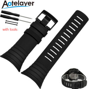 Aotelayer New Watch Strap Silicone Strap + Buckle Fasteners For SUUNTO CORE Replace The Electronic Watch Strap Men Watch Wristband With Tools