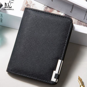 LouisWill Mens Wallet Simple Short Soft PU Business Wallet Multi-Card Position Holder Mini Travel Purses Coin Pouch ID Credit Cards Holders