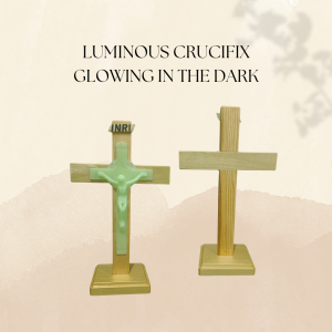 Wooden Luminous Stand Crucifix 8 1/2 inches - Luminous Crucifix for Prayer - Best for Gifts - Altar Luminous Cross Jesus Christ Hanging on the Cross - Made of High Wood Quality - Fast Delivery - COD