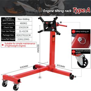 Unicorn Heavy Duty Engine Crane 2 TON Foldable Engine Hoist,2 ton hydraulic crane Electric Crane Engine Maintenance Bracket Engine Stand Jack