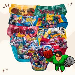 Cd Anak Laki-Laki Karakter Spiderman Captain America Superman Batman Celana Dalam Cowo 2-12 tahun
