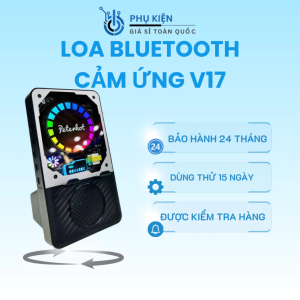 Loa bluetooth cảm ứng V17 âm thanh sống động điều khiển chạm hiện đại thiết kế nhỏ gọn tiện lợi