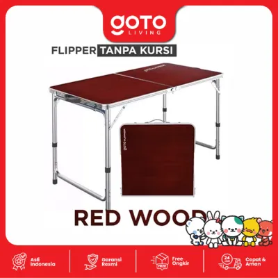 Goto Flipper Table Meja Makan Lipat Set Koper Camping Outdoor Portable