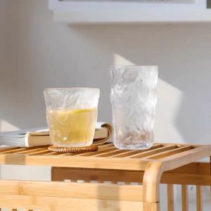 Ly thuỷ tinh cao cấp cốc hoạ tiết sóng nước