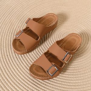Free Shipping WomenS Plus-Size Wedge Sandals Thick-Soled Open-Toe Flip-Flops Comfortable For Summer Casual Wear Beach Shoes