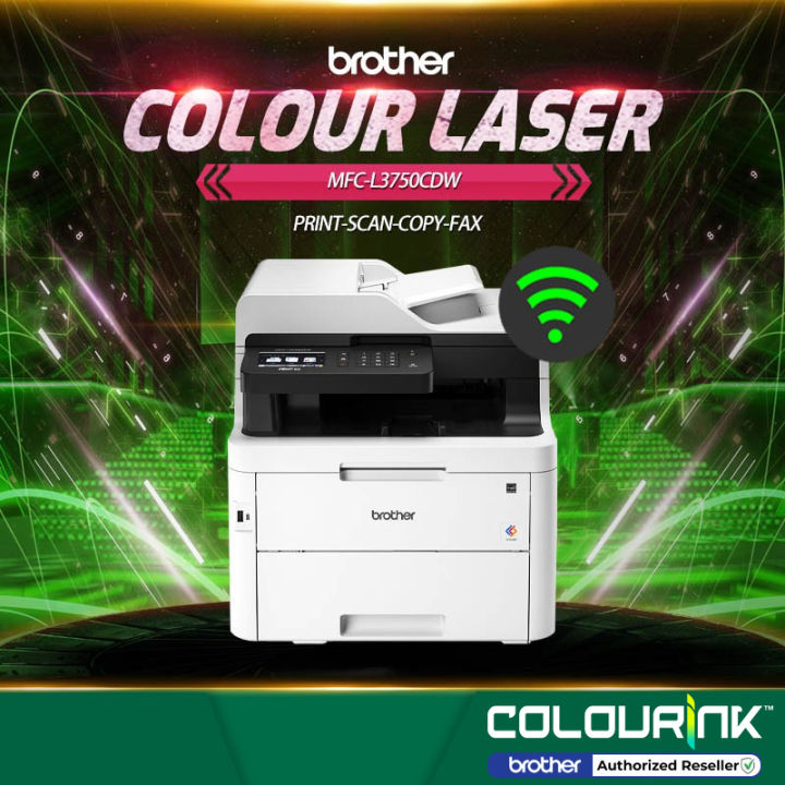 Brother MFCL3750CDW Colour LED Laser Printer Print Scan Copy Fax ADF