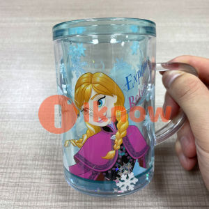 I know  Frozen Kids Plastic Cup with Handle Cartoon Milk Cup Mug Birthday Gift 300ml
